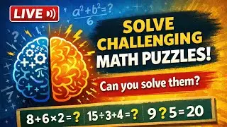 🔢 Live Math Puzzle Solving | Only Genius Can Answer This!