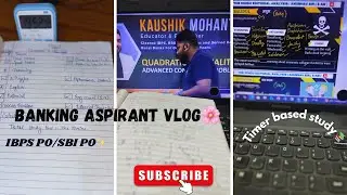 Day 1 of SBI PO/IBPS PO Banking exam preparation😁📚&hearts;️|9+hours Study routine✨🌸|Productive Study vlog🦋✨