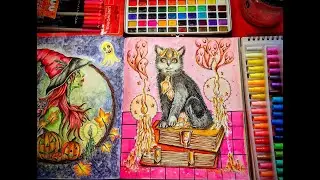 Spooky/Cute Color Palette 💗🖤🎃 for Halloween| Seasons/Tidevarv by Hanna Karlzon|