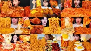 ULTIMATE CREAMY CHEESY NOODLES MUKBANG COMPILATION 💯 DELICIOUS SATISFYING ASMR NOODLES EATING SHOW 