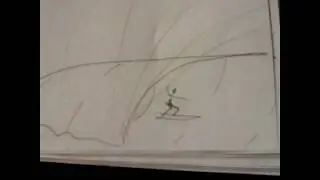 Music with Flipbook animation surfing art