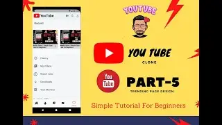 YouTube - UI - flutter|| Simple tutorial for beginners || YouTube Ui Design PART - 5