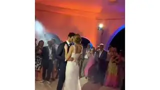 Dianna Agron singing for the married couple in Anguilla
