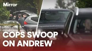 Footage shows Police INVESTIGATING Andrew's Sandringham home as former Prince taken into custody