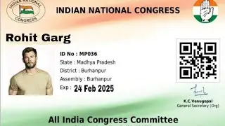 Congress Membership identity card Apply online | Congress party member card apply