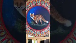 Fox Mandala #foxpainting #animalart #meditativemandalaart #spiritualart #mindfulart #soothingart