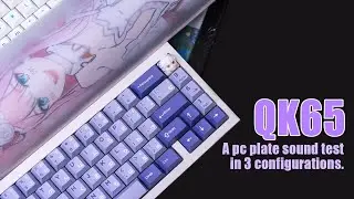QK65 PC plate sound test with 4 switches in 3 configs