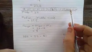 Measures of centre and spread