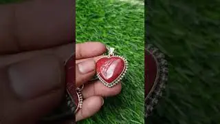 Red Jasper sterling silver Pendant, Natural Jasper Pendant, Crystal Pendant Necklace #pendant