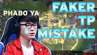 Faker Disaster TP Mistake on Semifinal Worlds 2017 LoL Championship