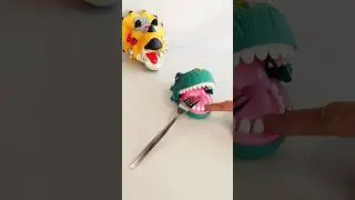dinosaur dentist bite#fork#toys#fun#asmr#satisfying#shortsfeed#trending#viral#shortvideo