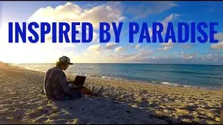 Creating Music by the Sea 🌅💻 Varadero Vibes Inspiration🌊💙🎹🎶
