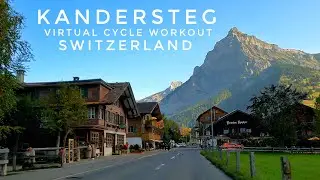 Indoor Cycling Videos With Music | Virtual Bike Ride to Kandersteg Switzerland | Cycling footage