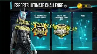 ESPORTS ULTIMATE CHALLENGE 17MAR ALL ANSWERS