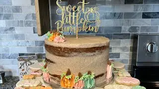 Sweet Little Pumpkin Baby Shower Cake 🎃