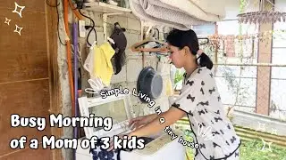 Суетливое утро в моем крошечном доме 🏡 Стирка &bull; Мотивация для ведения домашнего хозяйства ✨ Мама ...