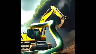 JCB wala samp ka Ghar todta h, #cartoon #snake #trending #video