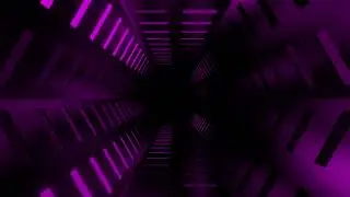 Multicolor neon bright light hex tunnel background vj loop dj visuals