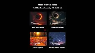 September 2025 Sky Events 🌕🌑🌞 | Blood Moon Eclipse, Solar Eclipse & Fall Equinox