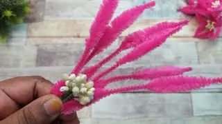 DIY Easy Handmade flower |How to make beautiful flower from pipe cleaner /DIY chenille wire