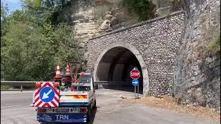 La frana sulla statale a Sedrina