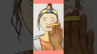 Paper doll makeup transformation 