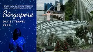 Singapore Day 3 | Merlion Park, Helix Bridge, Art Science Museum, Flower Dome, Cloud Forest