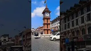 Historical Clock ⏰Tower at Lal Chowk Srinagar. #youtubeshorts#viralshorts#clocktower