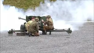 QF 6 pounder anti-tank gun firing display; Royal Armouries  Fort Nelson