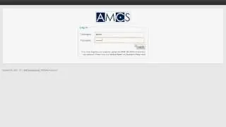 AMCS Control Panel - How to log in