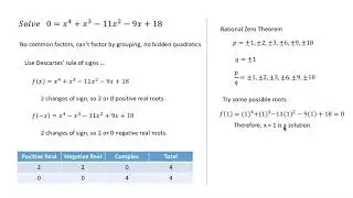 Solving quartic polynomials
