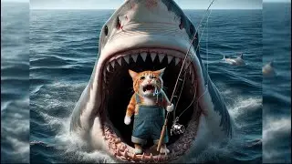 Cat Went Fishing And Was Attacked By Sharks   #cat #catlover