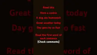 I came up with random sentences to make this