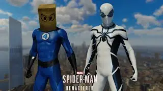 Spider-Man Fantastic 4 And Future Foundation Suits Gameplay - Spider-Man Remastered (4K 60fps)
