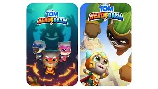 Talking Tom Hero Dash Halloween Treats vs Splashtastic Fun 2022