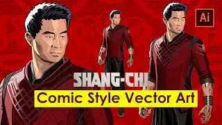 Shang-Chi Comic Style Vector Art | Simu Liu | Adobe illustrator | Vector Art | Speed Art