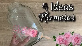 4 MANUALIDADES f&aacute;ciles para DECORAR sin gastar mucho / Reciclaje / DIY Home Decor / Artesanato