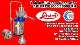 Live Demonstration Milk Processing Business Cream Separator 1000 LPH Pump feed system to make online