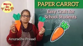 Paper Carrot #anuradhaprasad #diy #papercraft #crafttutorial #origami #youtubevideo 