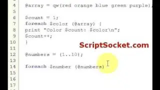 Perl Tutorial 8 - Looping Arrays: The Foreach Loop