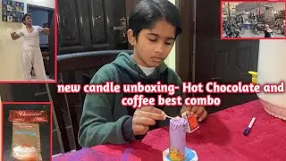 New candle unboxing| coffee and hot chocolate best combo | #lifestyle 