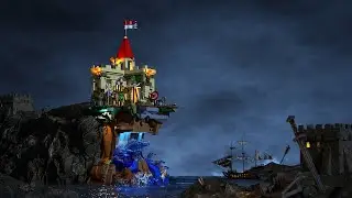 Funwhole - F9005 Castle on The Cliff Building Set
