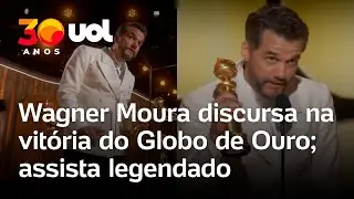 Wagner Moura exalta o Brasil ao vencer Globo de Ouro por 'O Agente Secreto'; veja discurso legendado