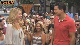 'Extra' Raw: Christina Applegate Raises Awareness of Breast Cancer