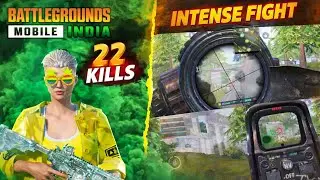22 Kills ☠️🥱|| Intense Fight 💀 || Use Headphones 🎧☠️ || BGMI