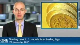 Sterling rises to 11-month forex trading high