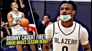 Bronny James Catches FIRE! Amari Bailey Make His Season DEBUT For Sierra Canyon!!