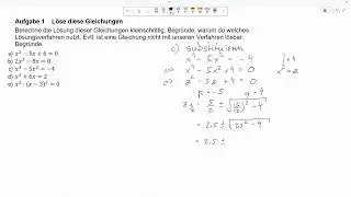 Übung: Gleichungen lösen - LÖSUNG Aufgabe 1