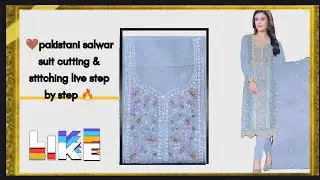✨ Pakistani Salwar Suit Cutting & Stitching | LIVE Step by Step ✂️