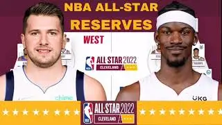 OFFICIAL 2022 NBA All-Star RESERVES - Team LEBRON vs Team DURANT